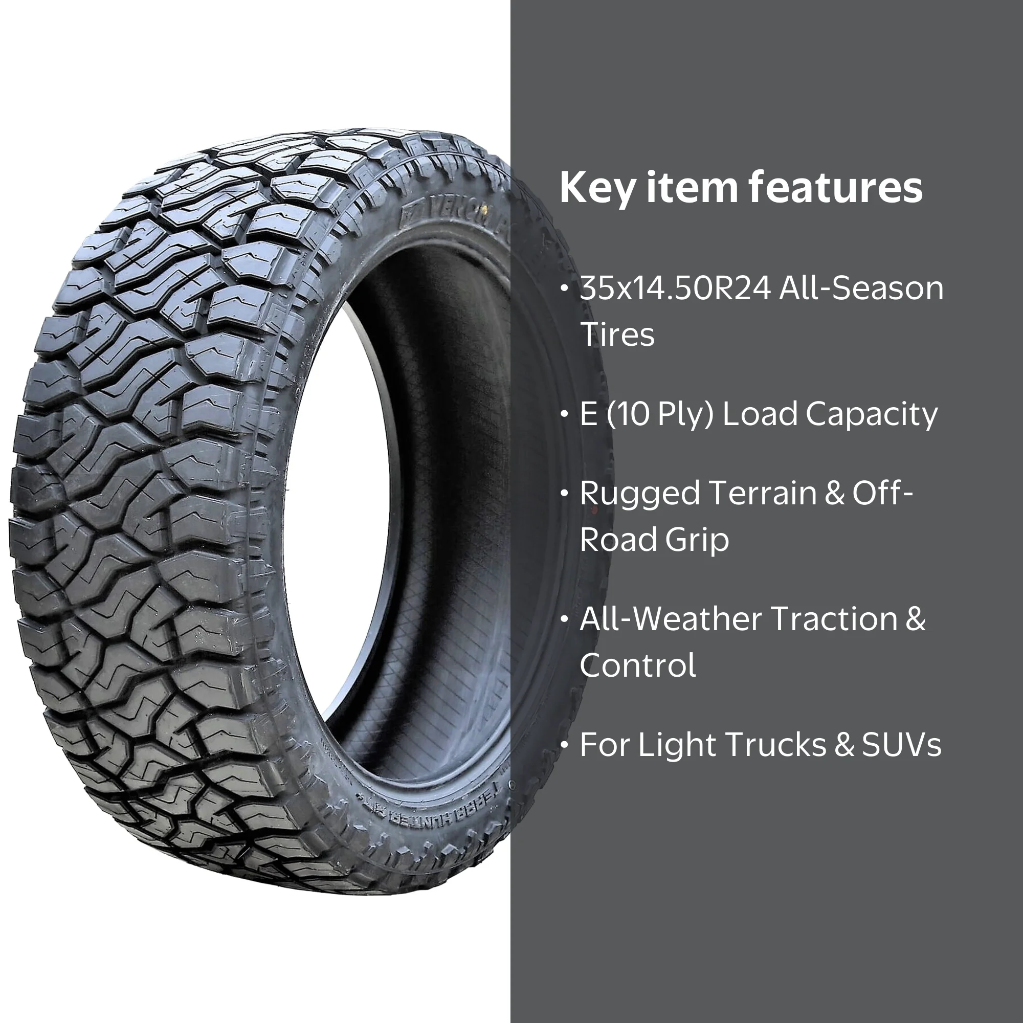 Venom Power Terra Hunter R/T+ 35X14.50R24 118Q E 10 Ply Rugged