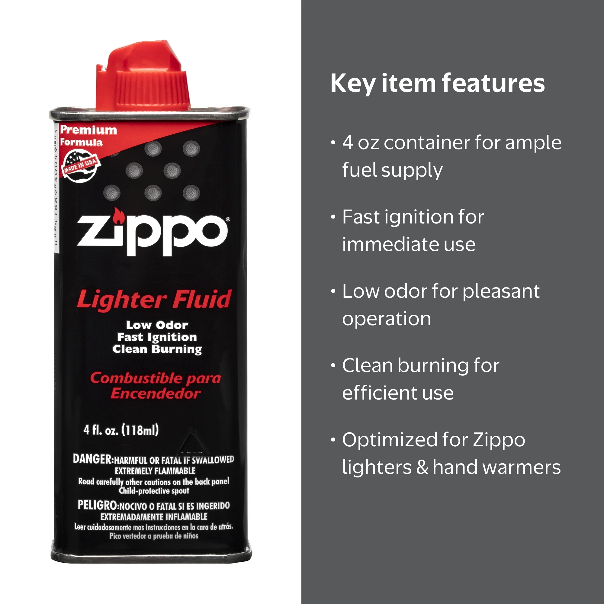 cigarette lighter fluid ingredients Zippo 4 ounce Fluid, can clear and double Fluid Lighter Fluid Can Cigarette