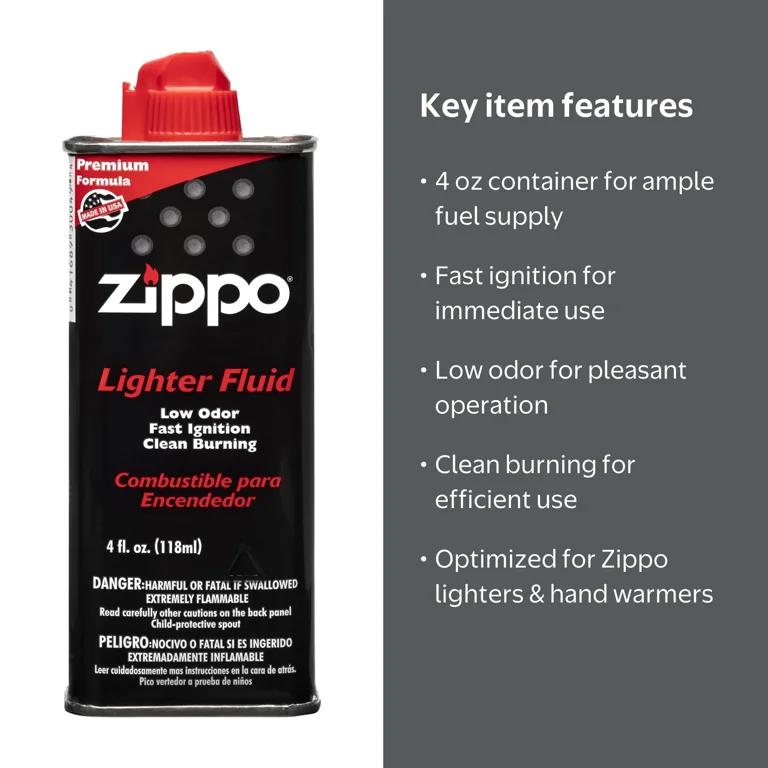 cigarette lighter fluid ingredients Zippo 4 ounce Fluid, can and all natural hardwood charcoal Expert Grill Charcoal Lighter Fluid,