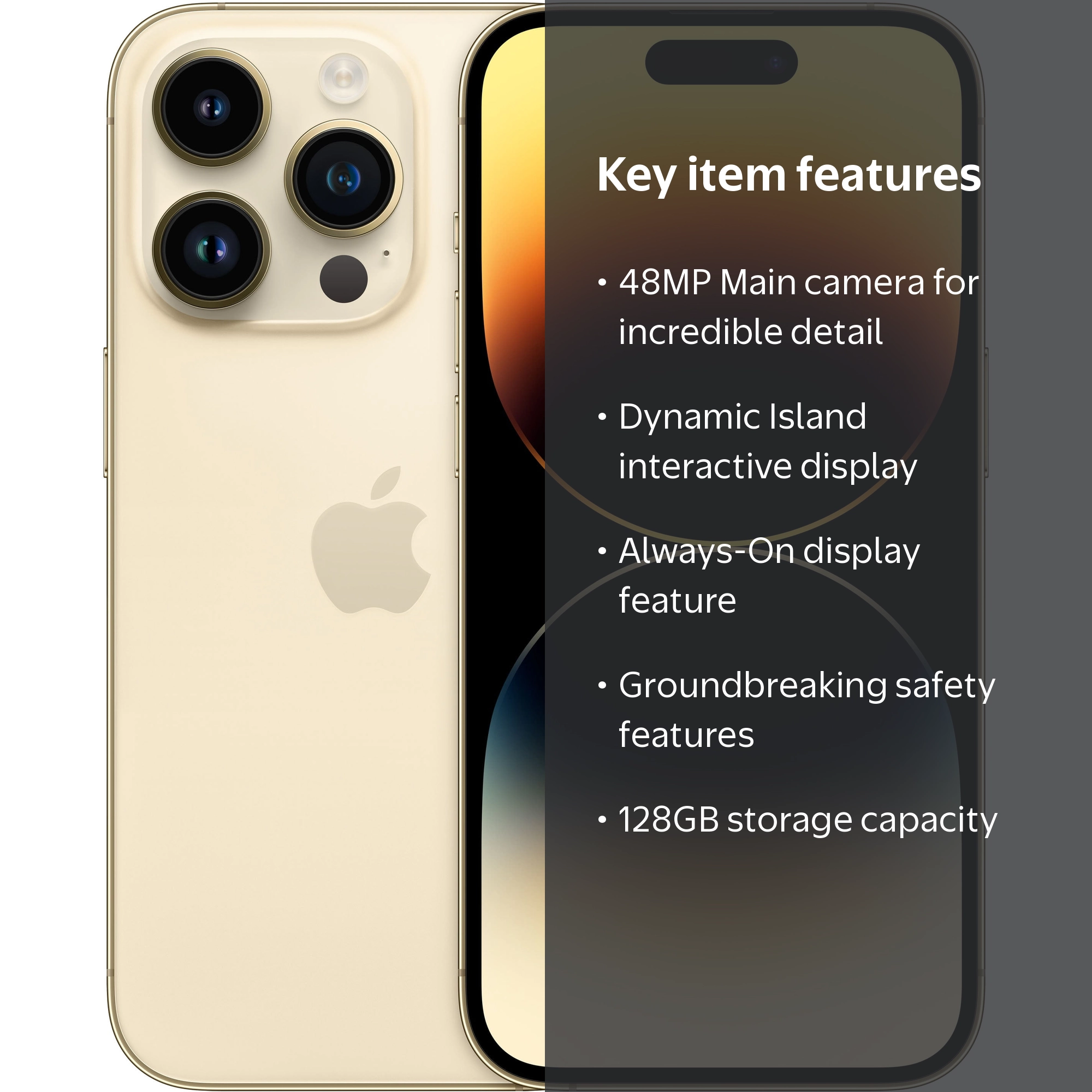 Restored Apple iPhone 14 Pro 128GB Gold LTE Cellular MQ063LL/A
