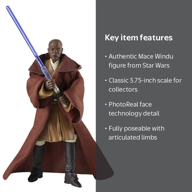 Star Wars, The Vintage Collection, Mace Windu Action Figure, One
