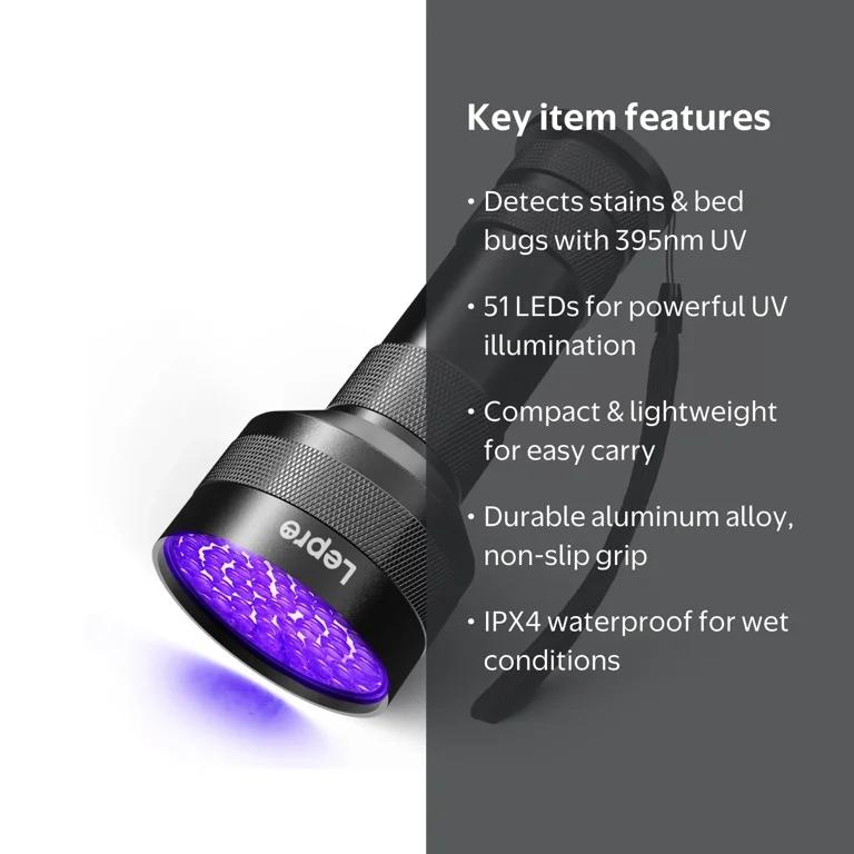 kobra uv black light flashlight 100 LED Ultra-Bright Blacklight or just someone in need of a reliable black light Uv Black Light Flashlight Kobra