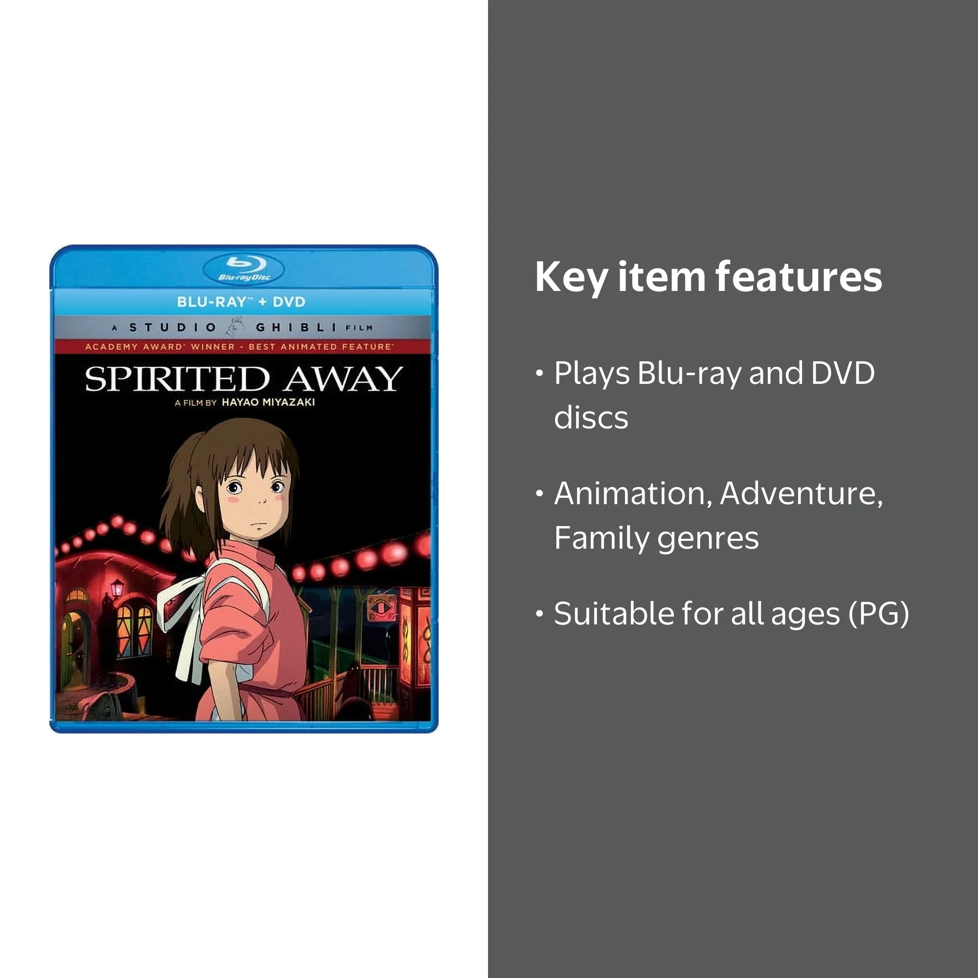 SDS, Spirited Away, Blu-ray + DVD, Animation Adventure Family PG