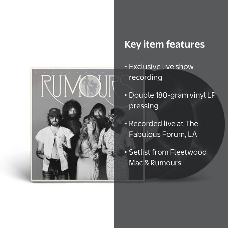 Fleetwood Mac - Rumours Live - Vinyl Record, 180gm double LP