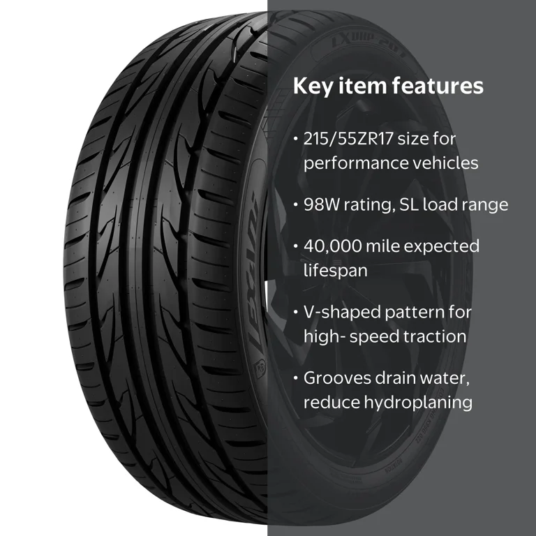 Lexani, Passenger Tire, 215/55ZR17 98W XL, All Season UHP