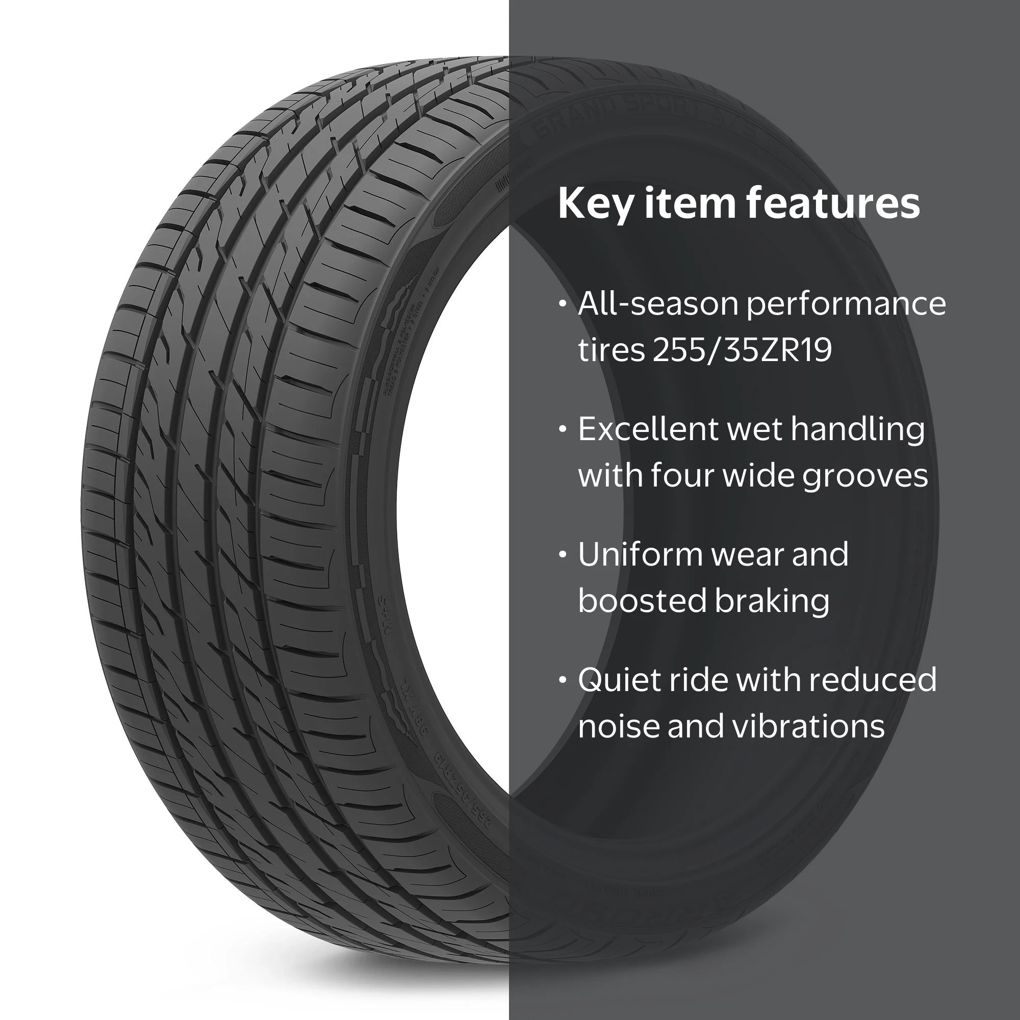Arroyo Grand Sport A/S UHP All-Season Passenger Tire, 255/35ZR19