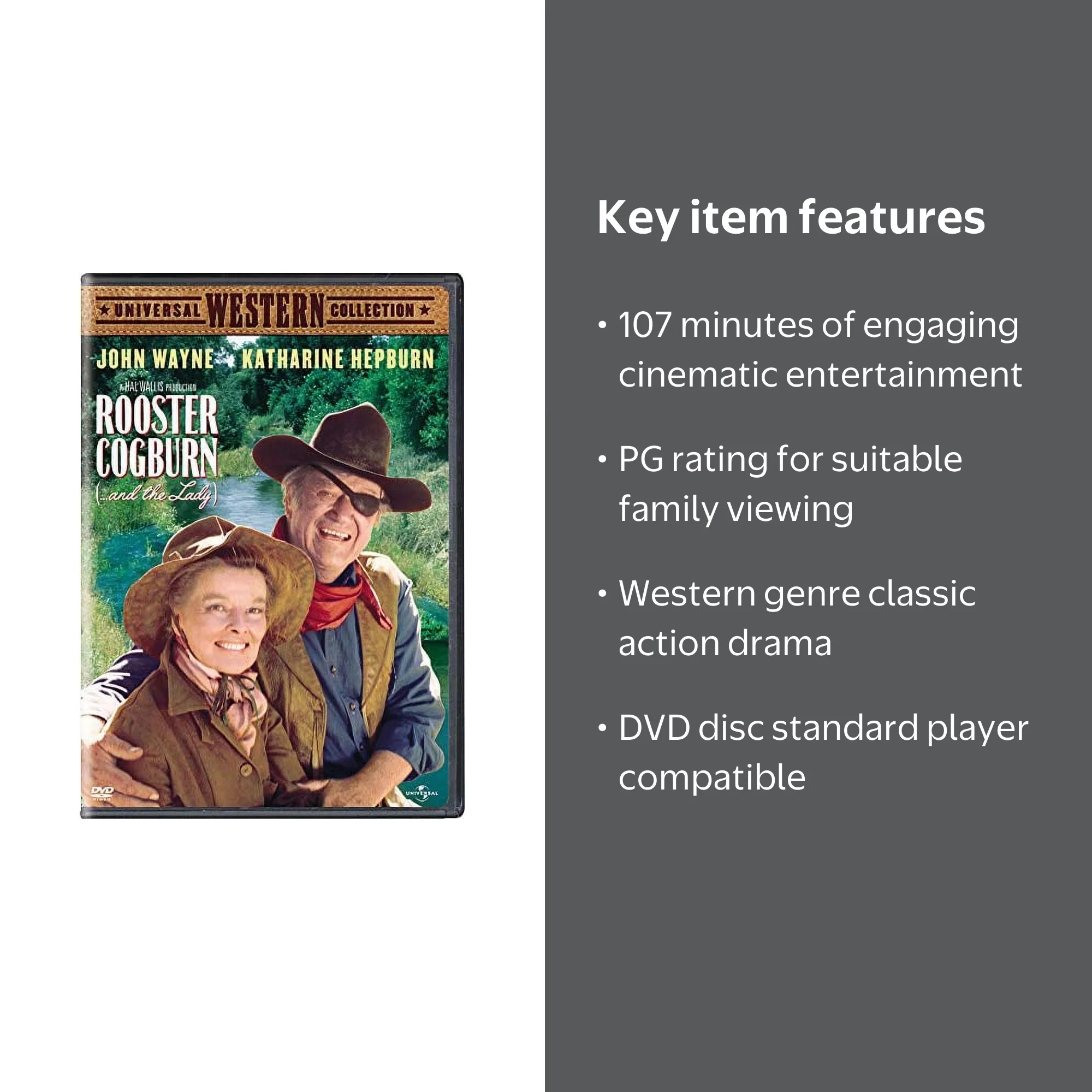 Rooster Cogburn (DVD) - Classic Western Movie Starring John Wayne