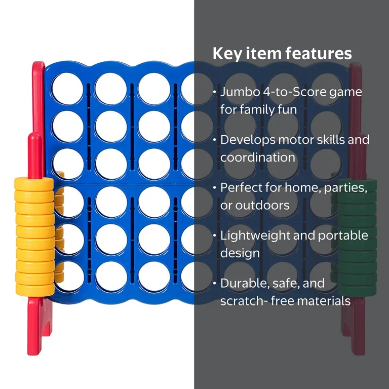 Costway Jumbo 4-to-Score 4 in a Row Giant Game Set for Family