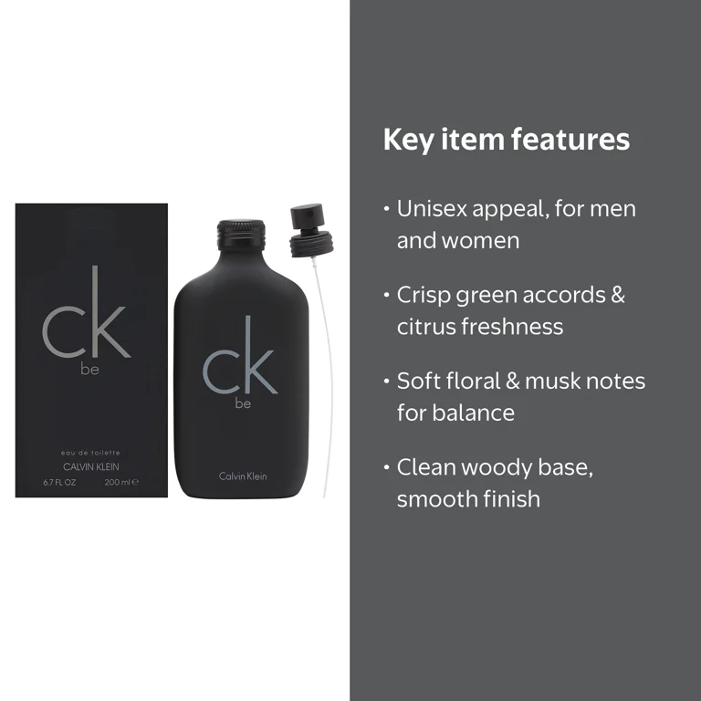 Calvin Klein CK Be Cologne for Men, Freshness, Musk and Florals