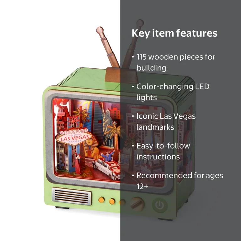 Arkitec 115-Piece Las Vegas CityVision 3D Build Wooden Puzzle