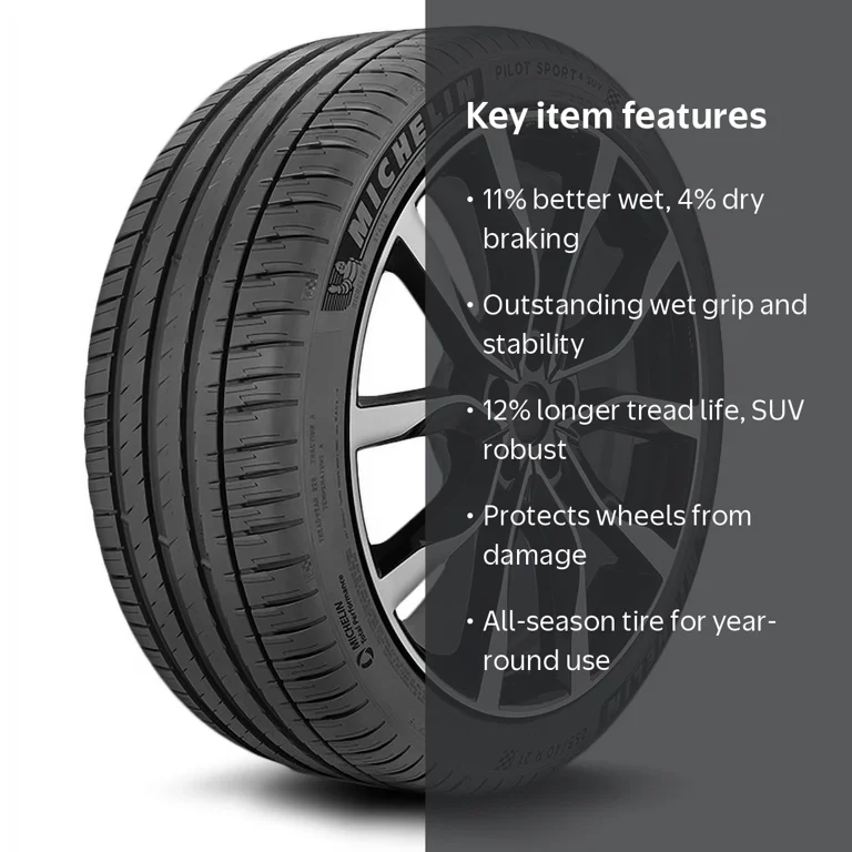 Michelin Pilot Sport 4 SUV All-Season 235/55R19 101Y Tire