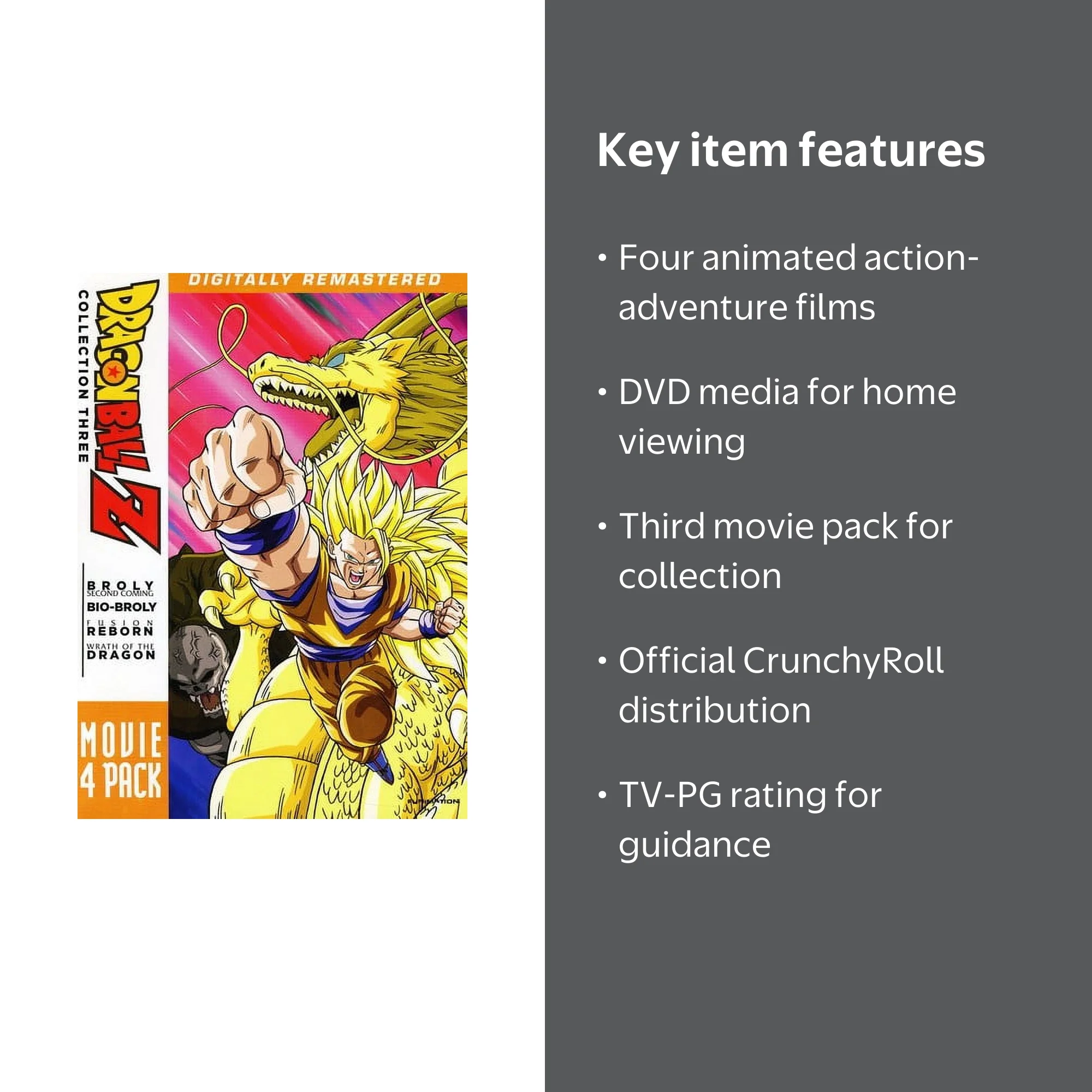 Dragon Ball Z: Movie Pack #3 (DVD) Movies 10 - 13 (CrunchyRoll