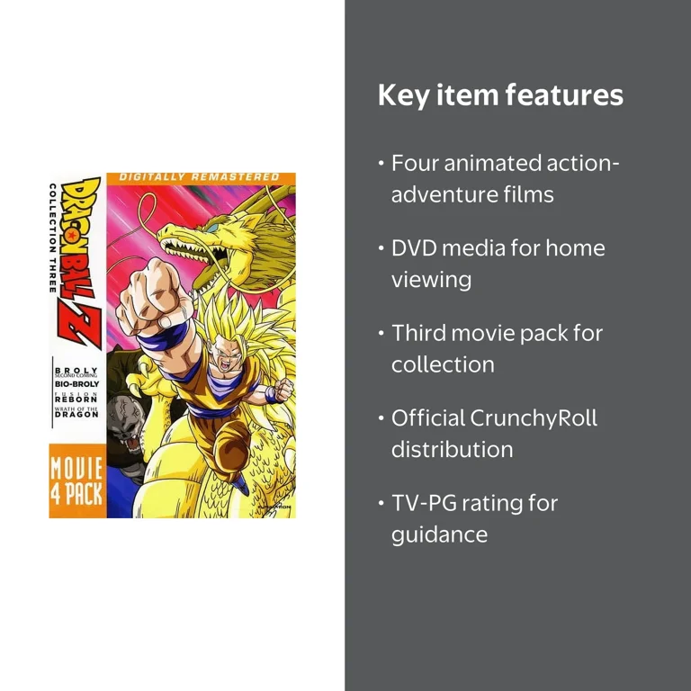 Dragon Ball Z: Movie Pack #3 (DVD) Movies 10 - 13 (CrunchyRoll