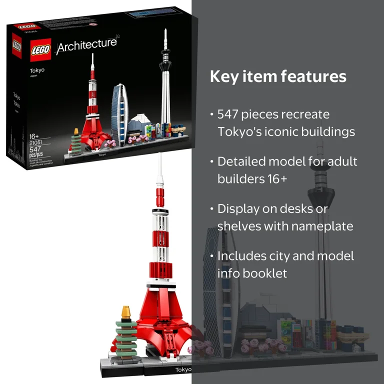 LEGO Architecture Tokyo Skyline 21051 Adult Building Kit (547