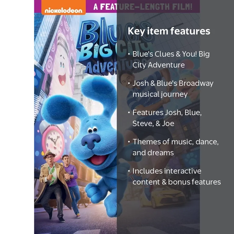 Paramount Home Video, DVD, Blue's Big City Adventure, 50-70 min