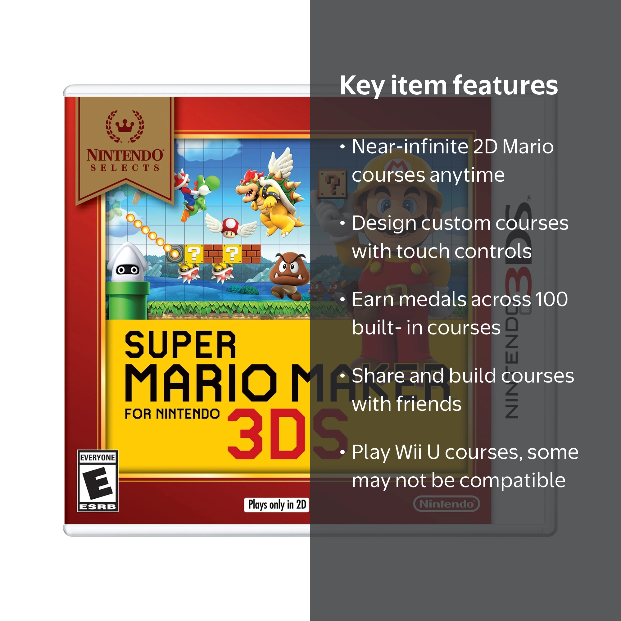 Nintendo Selects, Super Mario Maker Nintendo 3DS Game, Build and