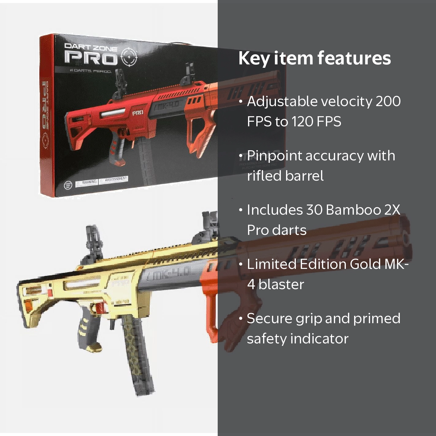Dart Zone Pro MK-4 Spring-Powered Dart Blaster - Up to 200 FPS