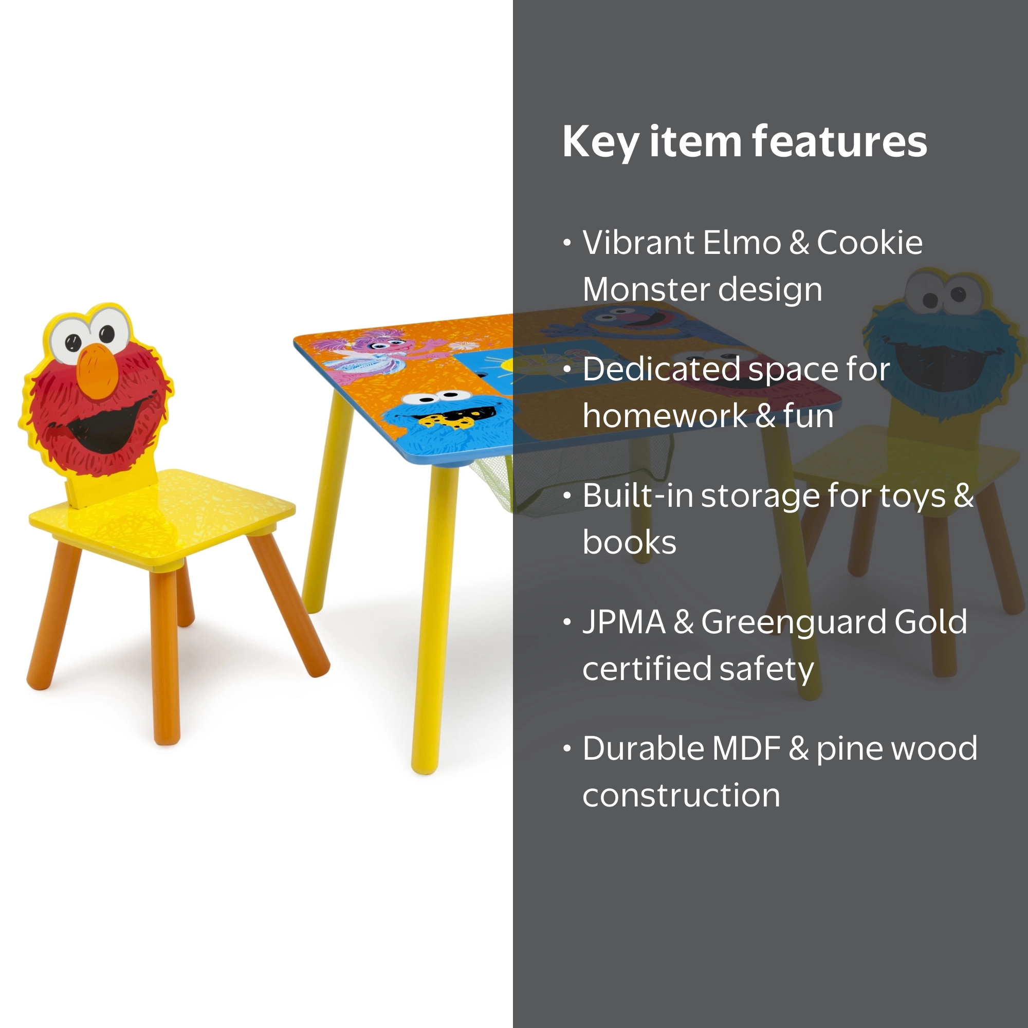 Free Shipping! Sesame Street Kids Storage Table and Chairs Set by