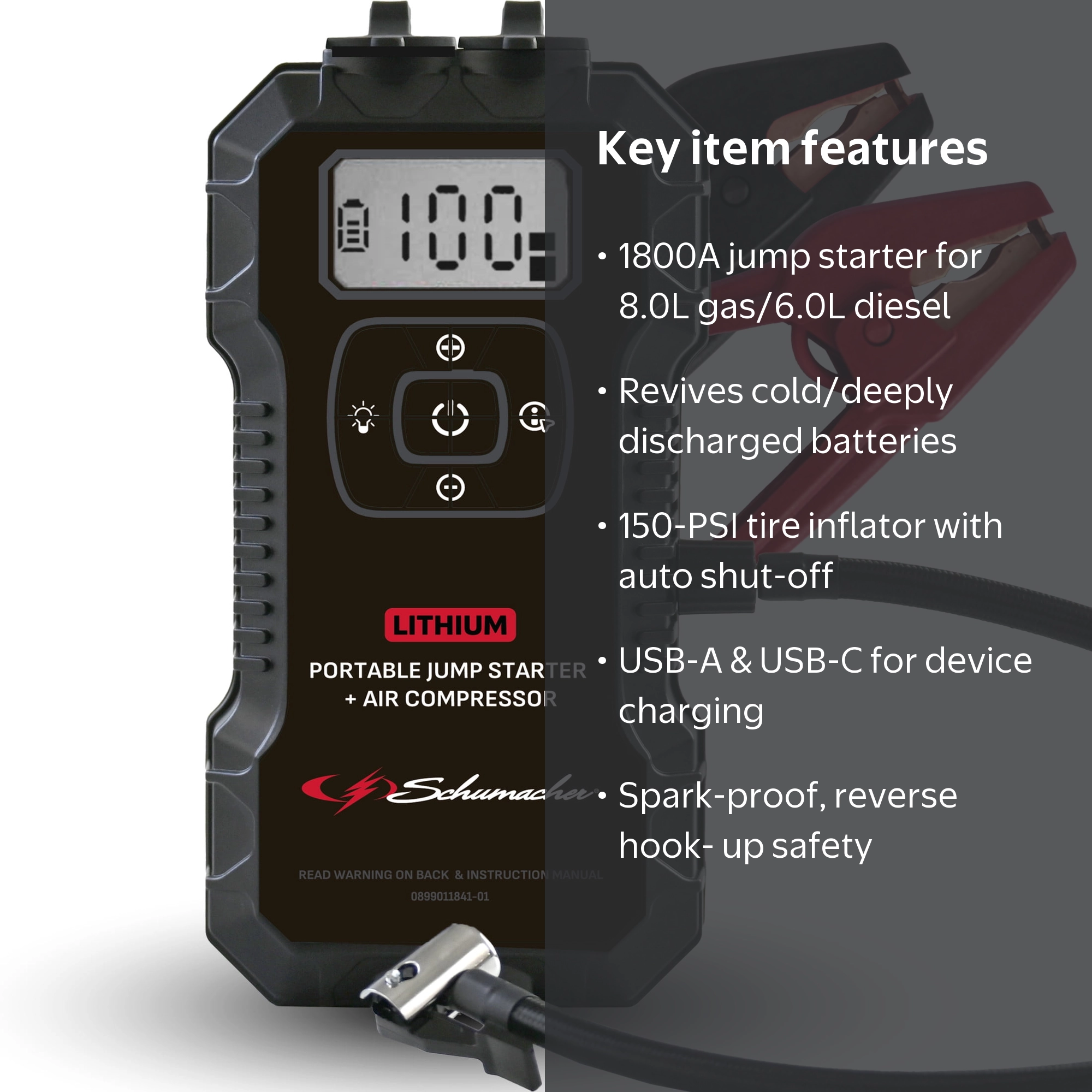 marshさん　専用 Schumacher Electric 1800A Lithium Car Battery Jump Starter & Power