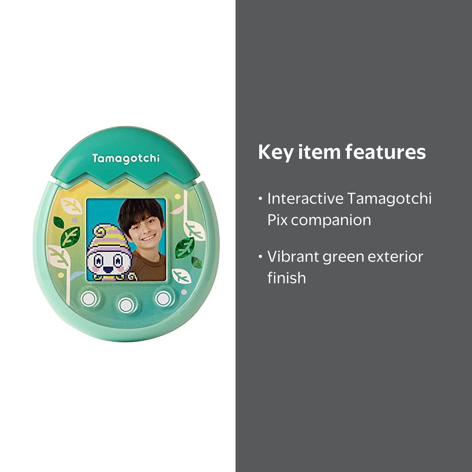 Tamagotchi Pix Green - Interactive Virtual Pet for Daycare