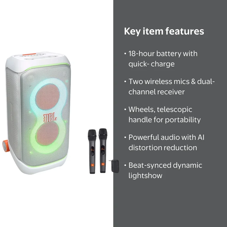 JBL PartyBox Stage 320 Portable Party Speaker with Wireless Two