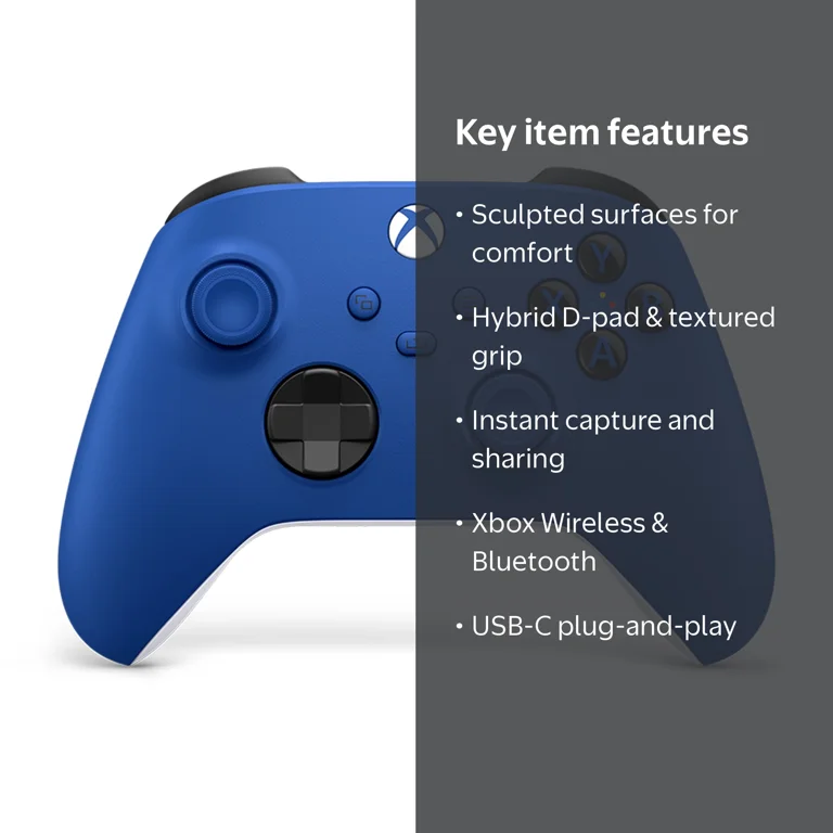 Microsoft, Xbox Wireless Controller, VIPRB-QAU-00001, Shock Blue