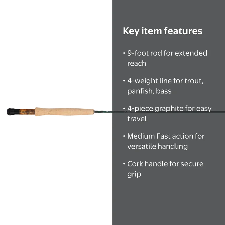 Shakespeare 9' Agility Fly Rod, 4 wt Fly Fishing Rod - Walmart.com