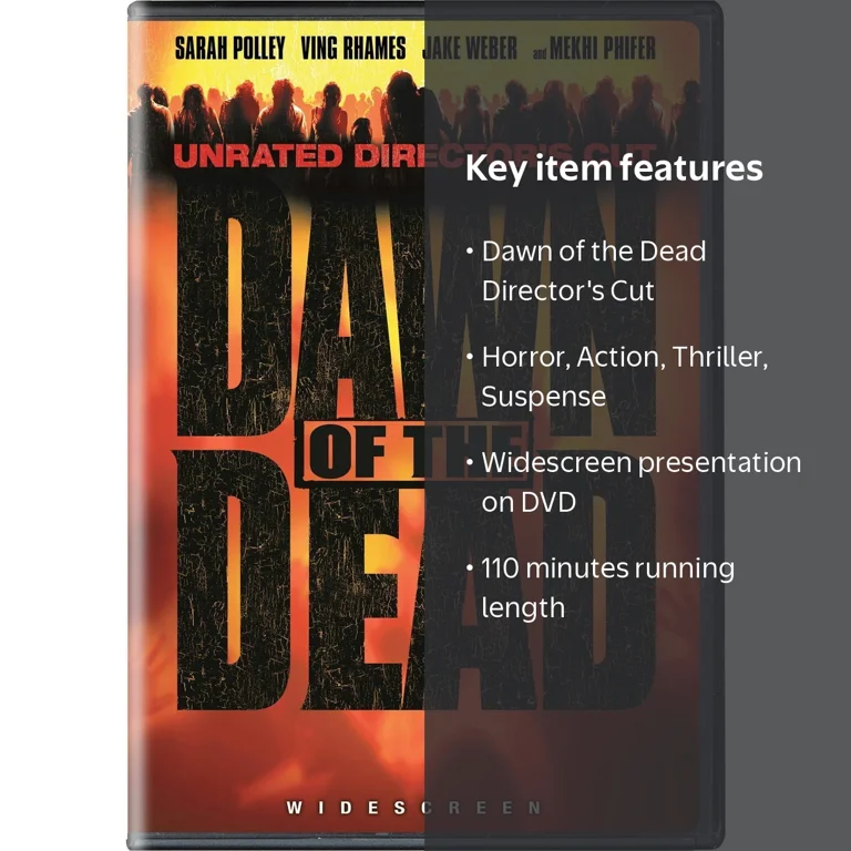 Dawn of the Dead DVD Widescreen Director's Cut, 110 mins, Horror