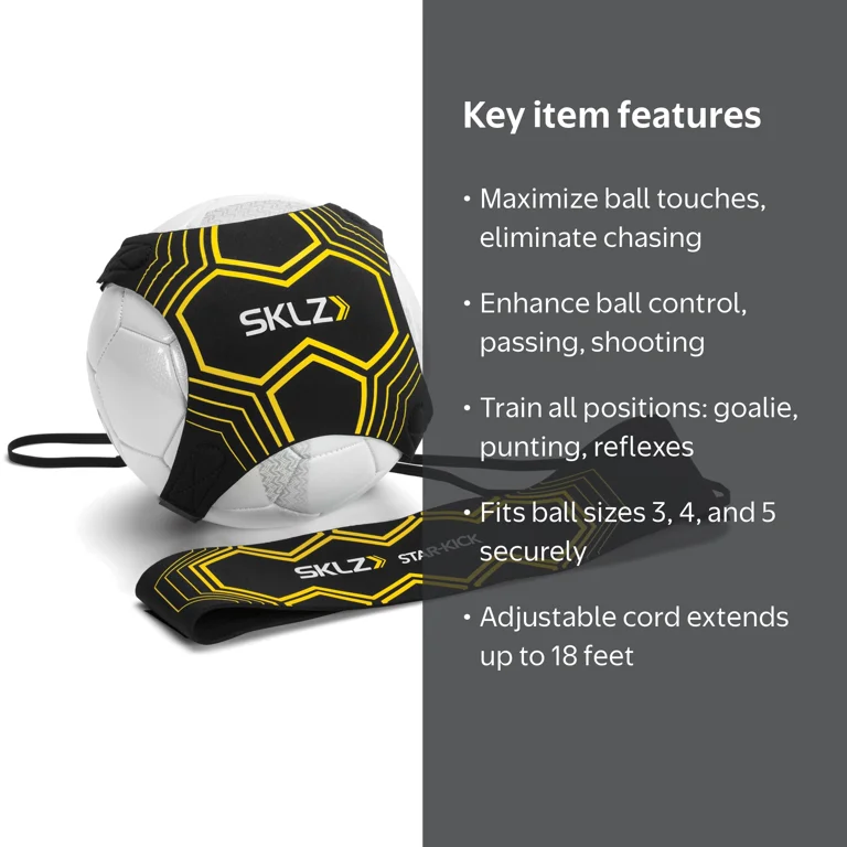 SKLZ Star-Kick Adjustable Soccer Trainer, Up to 18 ft - Walmart.com