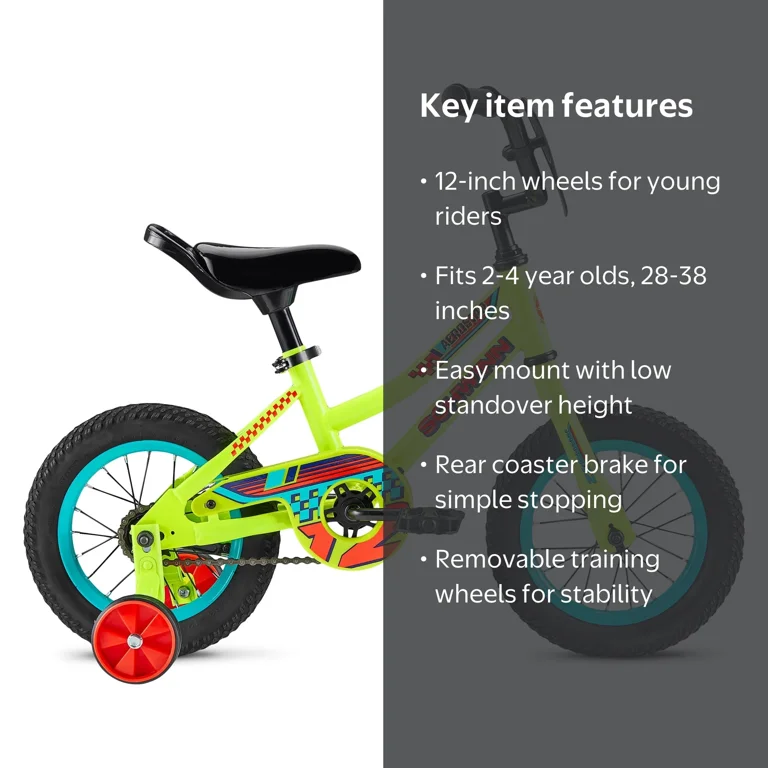 Free Shipping! Schwinn Aerostar 12-in Kids Bike Yellow with