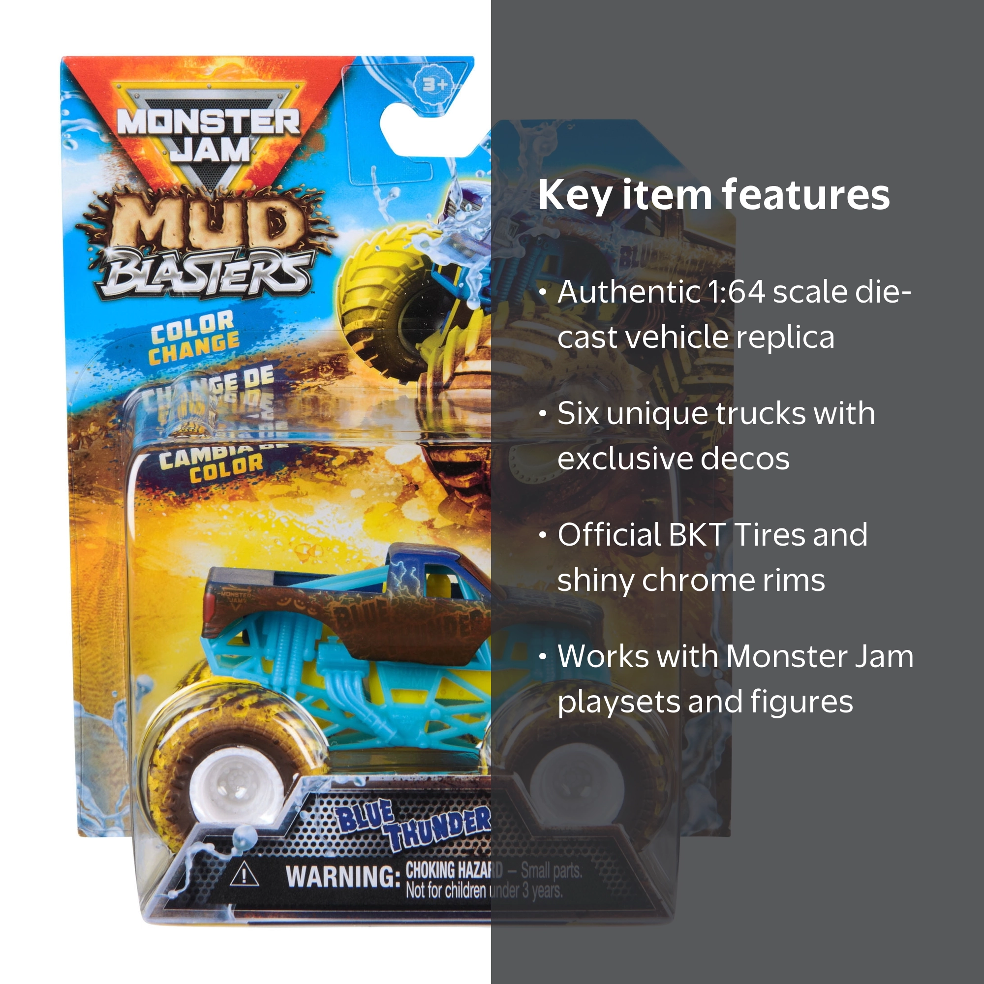 【オリジ7】The Thunder Rocks /Warpathガレージインスト Monster Jam Mud Blasters ThunderROARus Diecast - Walmart.com