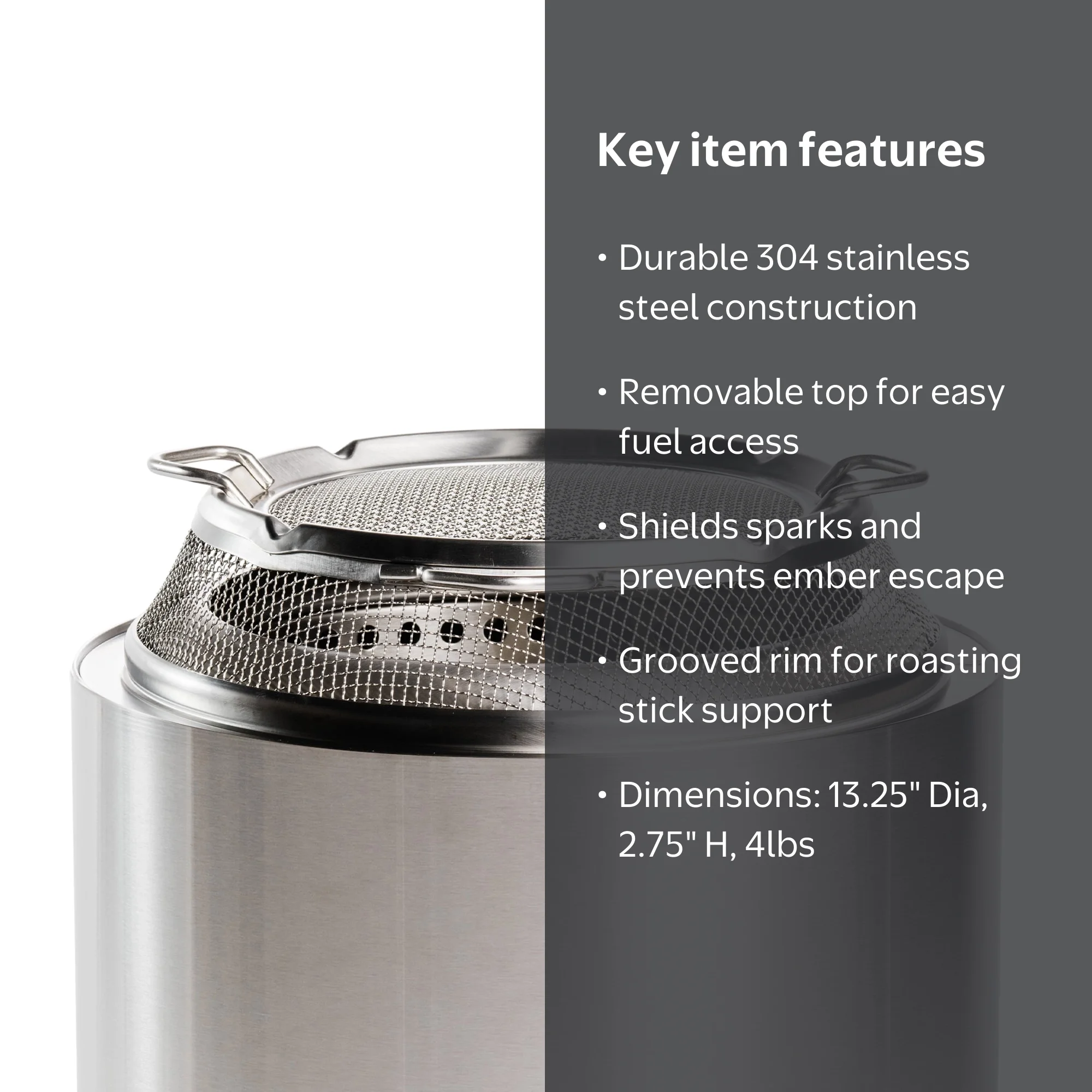 Solo Stove Ranger Fire Pit Accessory: Stainless Steel Protective