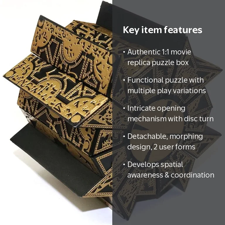 Hellraiser Puzzle Box, Detachable and morphing, and Comes with