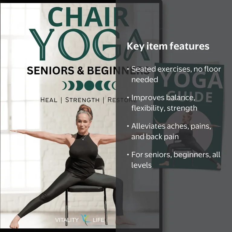 Vitality 4 Life, Chair Yoga DVD, for Seniors, Flexibility and
