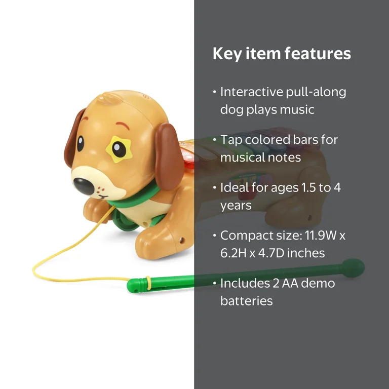 VTech, Zoo Jamz Doggy Xylophone, with Accessories, for Toddlers