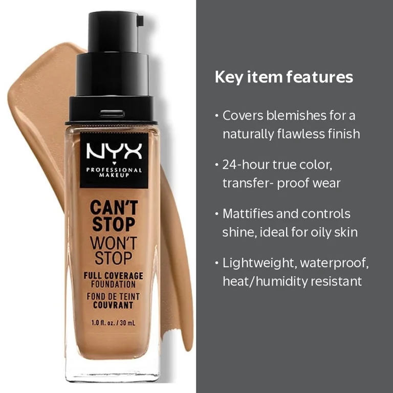 PREMIUM LIQUID FOUNDATION オークル NYX Professional Makeup Can't Stop Won't Stop 24hr Full Coverage
