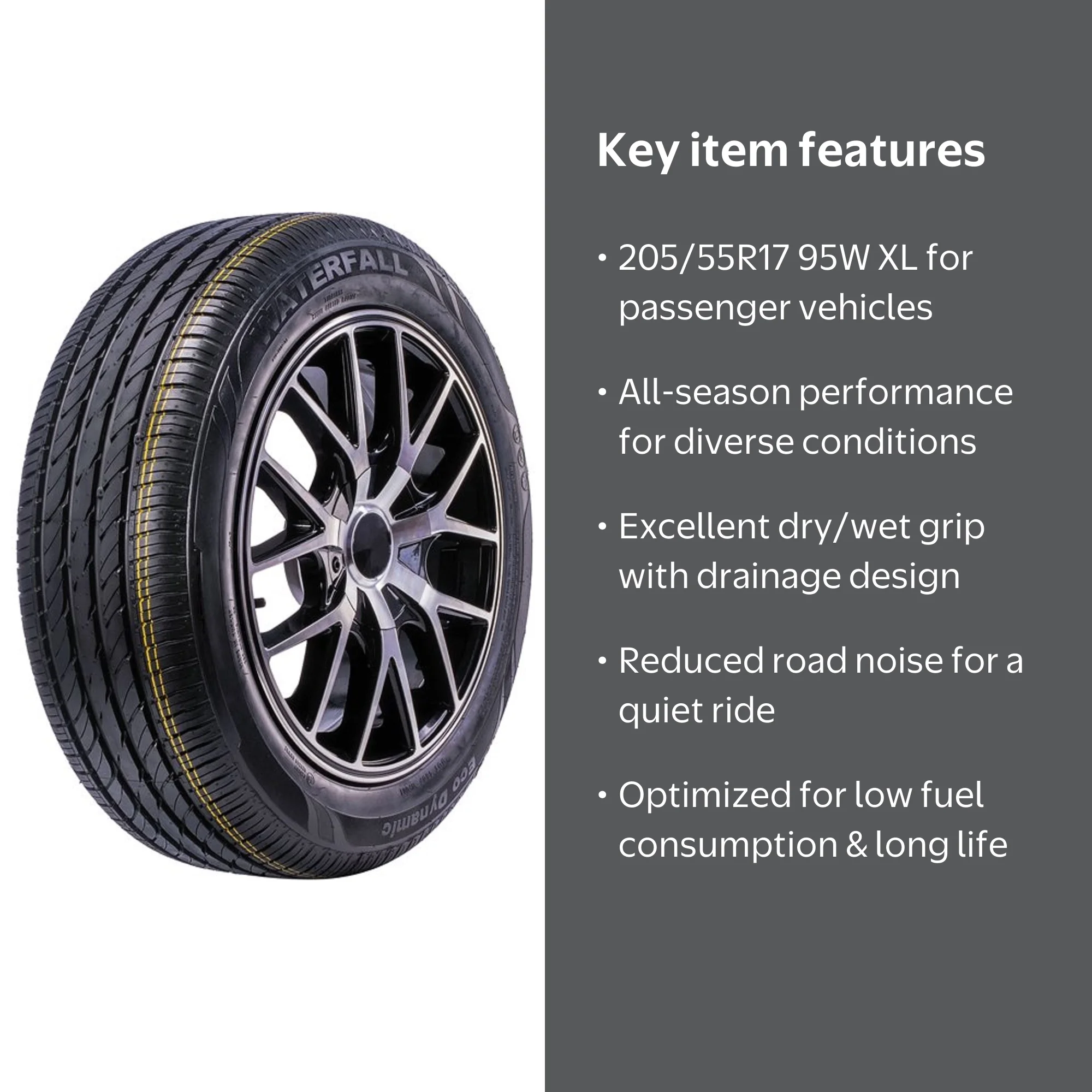 Waterfall Eco Dynamic All-Season Passenger Tire 205/55R17 95W XL