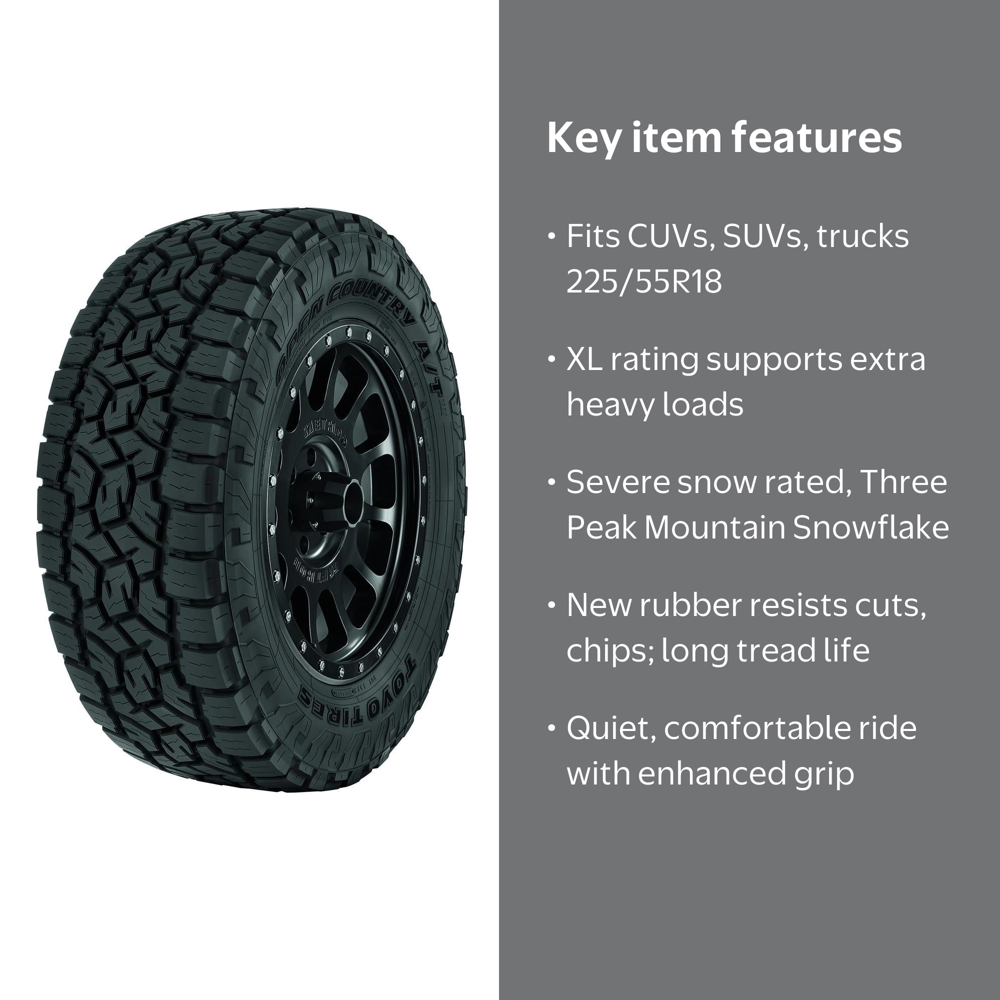 ①おくんとす！2023TOYO 225/55R18 トーヨー Toyo Extensa A/S II All Season 225/55R18 98V Passenger Tire