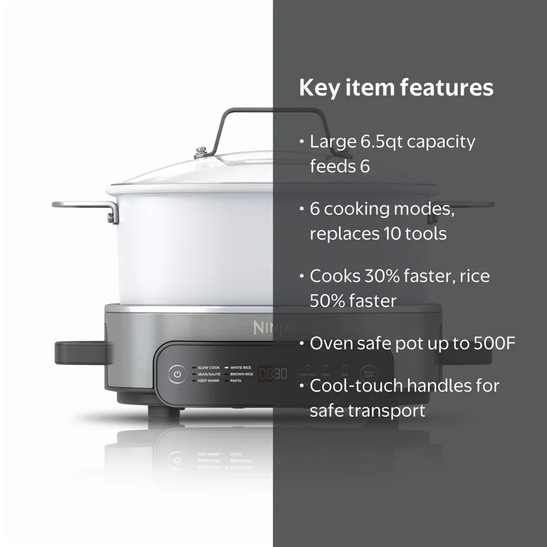 キッチン家電 Ninja Everyday Possible Cooker MC110JBK Free Shipping! Ninja Foodi 6.5 qt Everyday PossibleCooker