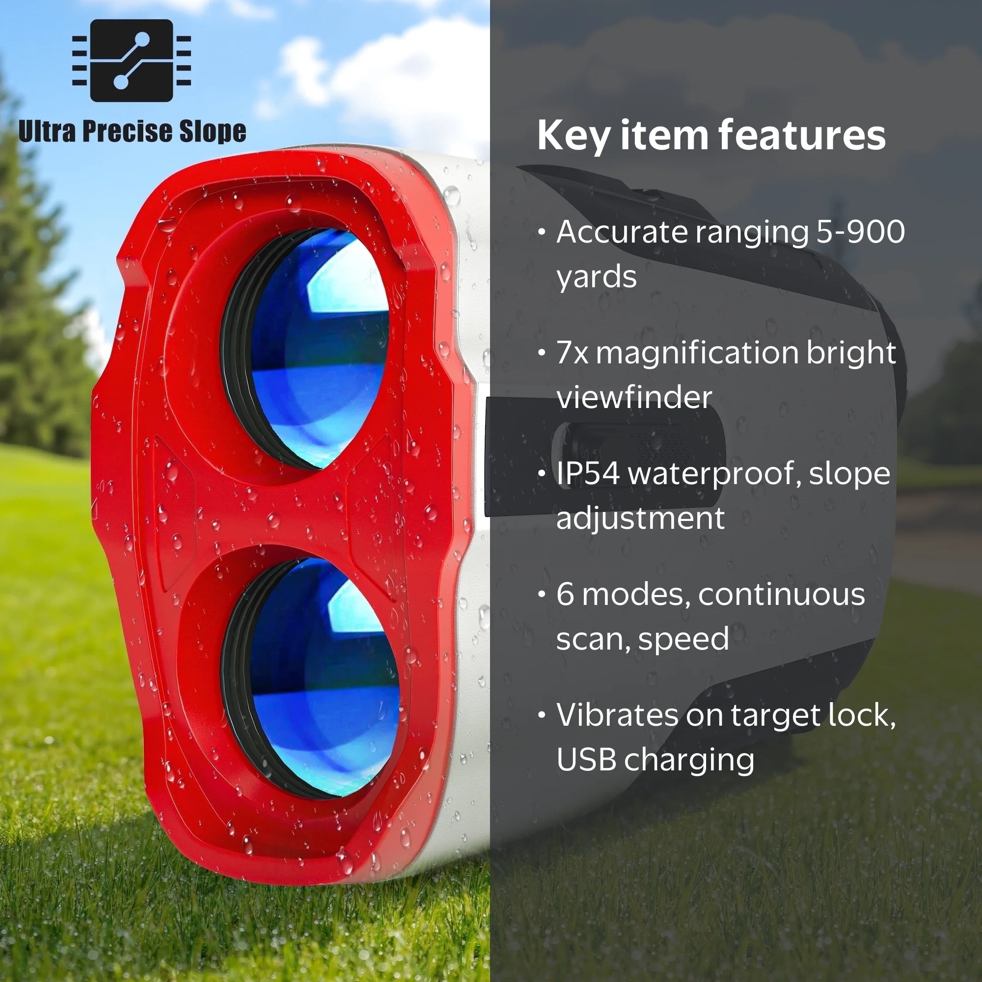 Segmart Laser Golf Hunting Rangefinder, 7X Magnification, 900