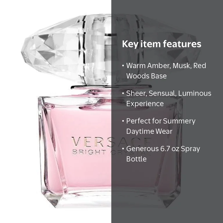 Versace Bright Crystal Eau de Toilette Spray, 6.7 oz - Walmart.com