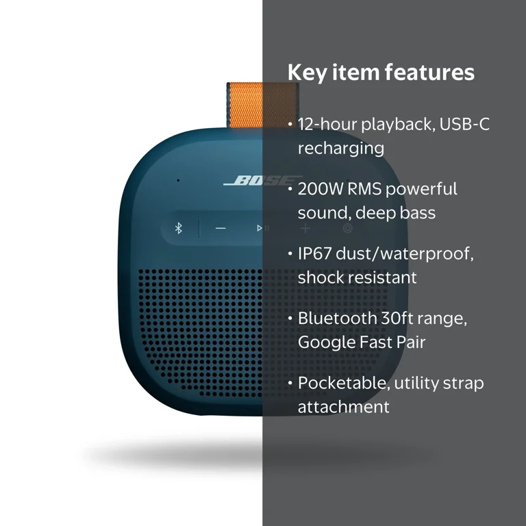 Bose SoundLink Micro II Bluetooth Speaker, Wireless Waterproof