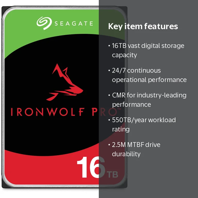 Seagate, Internal Hard Drive, 16TB NAS, Rescue Data Recovery