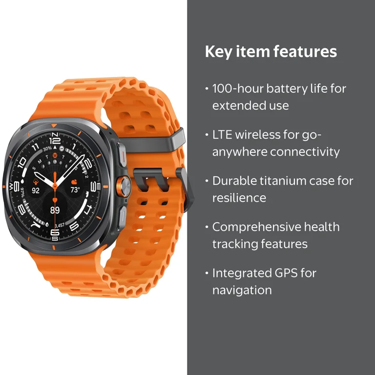 Samsung Galaxy Watch Ultra 47mm LTE Titanium Smart Watch, Titanium