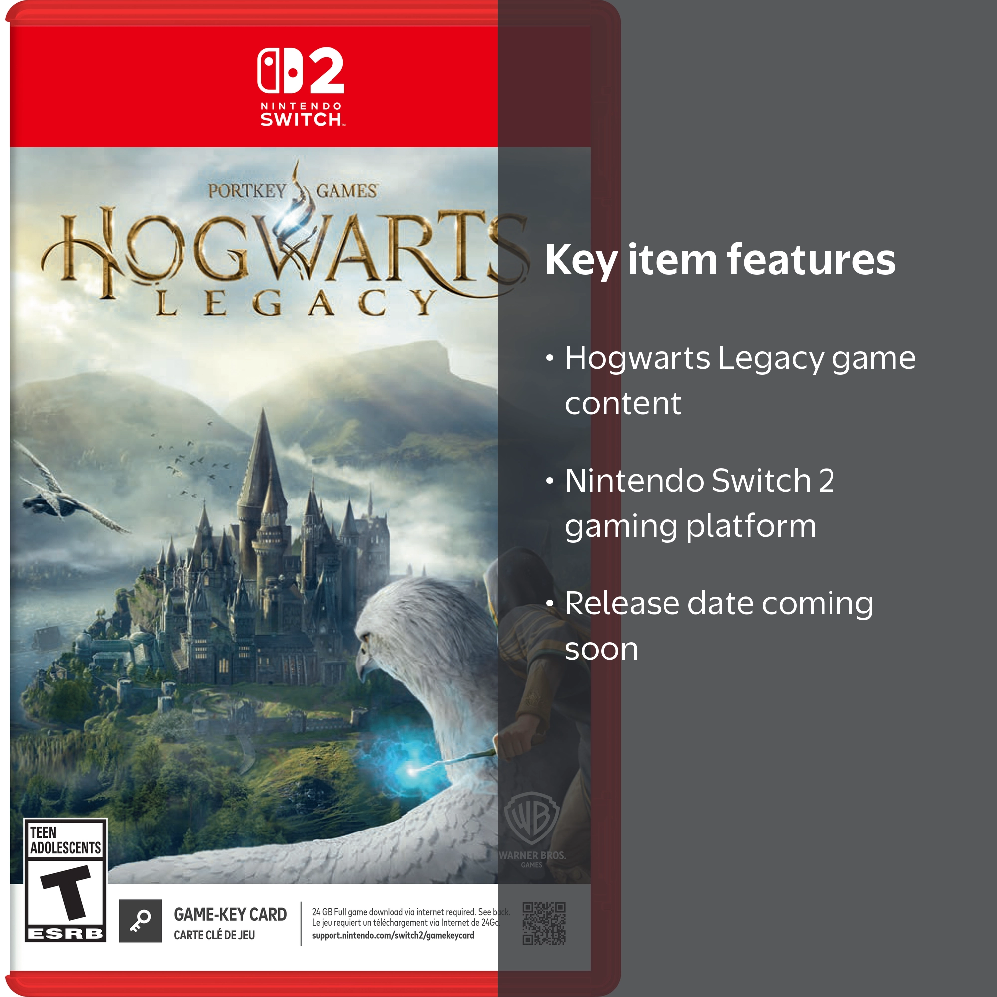 Warner Bros, Hogwarts Legacy for Nintendo Switch 2, Game-Key Card