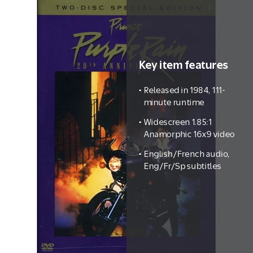 Warner Bros, DVD, Purple Rain, 111 minutes, R, Music Drama