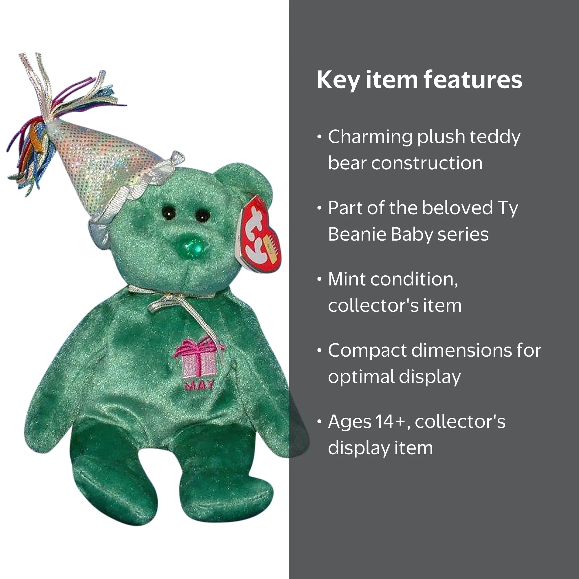 Ty Beanie Baby Teddy Bear: May 2003 | Plush Toy | Perfect for Kids