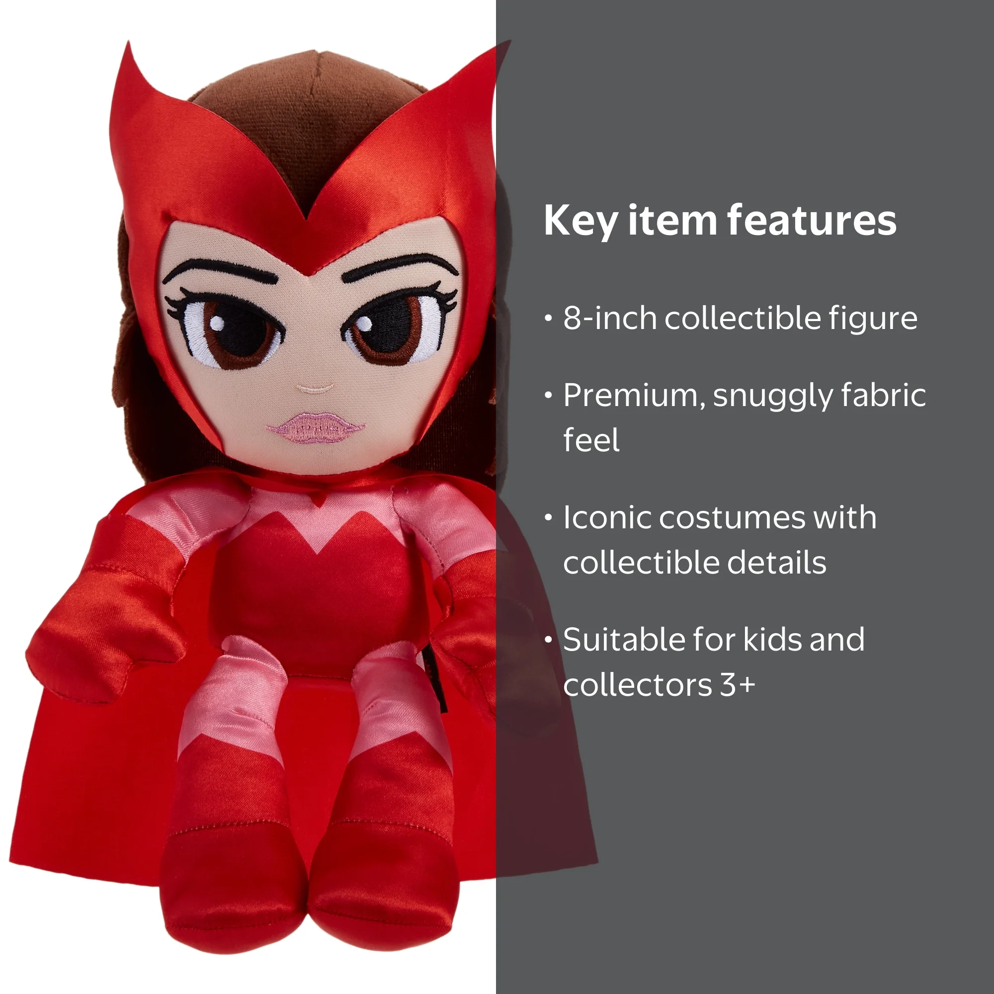 Marvel 8-inch Plush Scarlet Witch Soft Toy, Collectible Stuffed