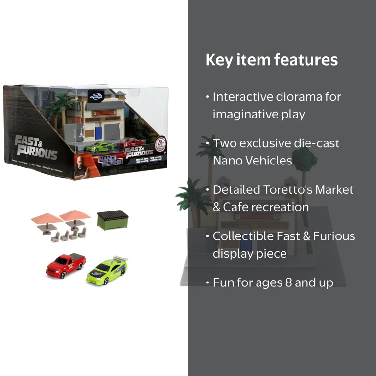 Jada Toys, Movie Replica Scene, Toretto's Market and Cafe