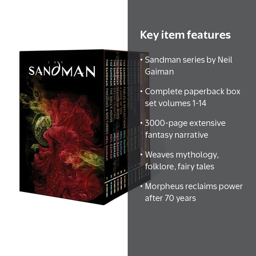 Neil Gaiman, Sandman Box Set, Paperback, Volumes 1-14, Collects